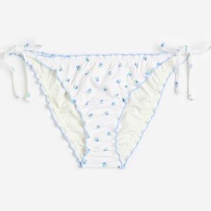 H&M Tie Floral/White Bikini Bottom - Size 6